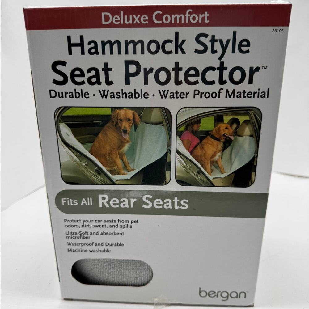 Hammock Style Seat Protector Deluxe Comfort Bergan Fits All Rear Seats